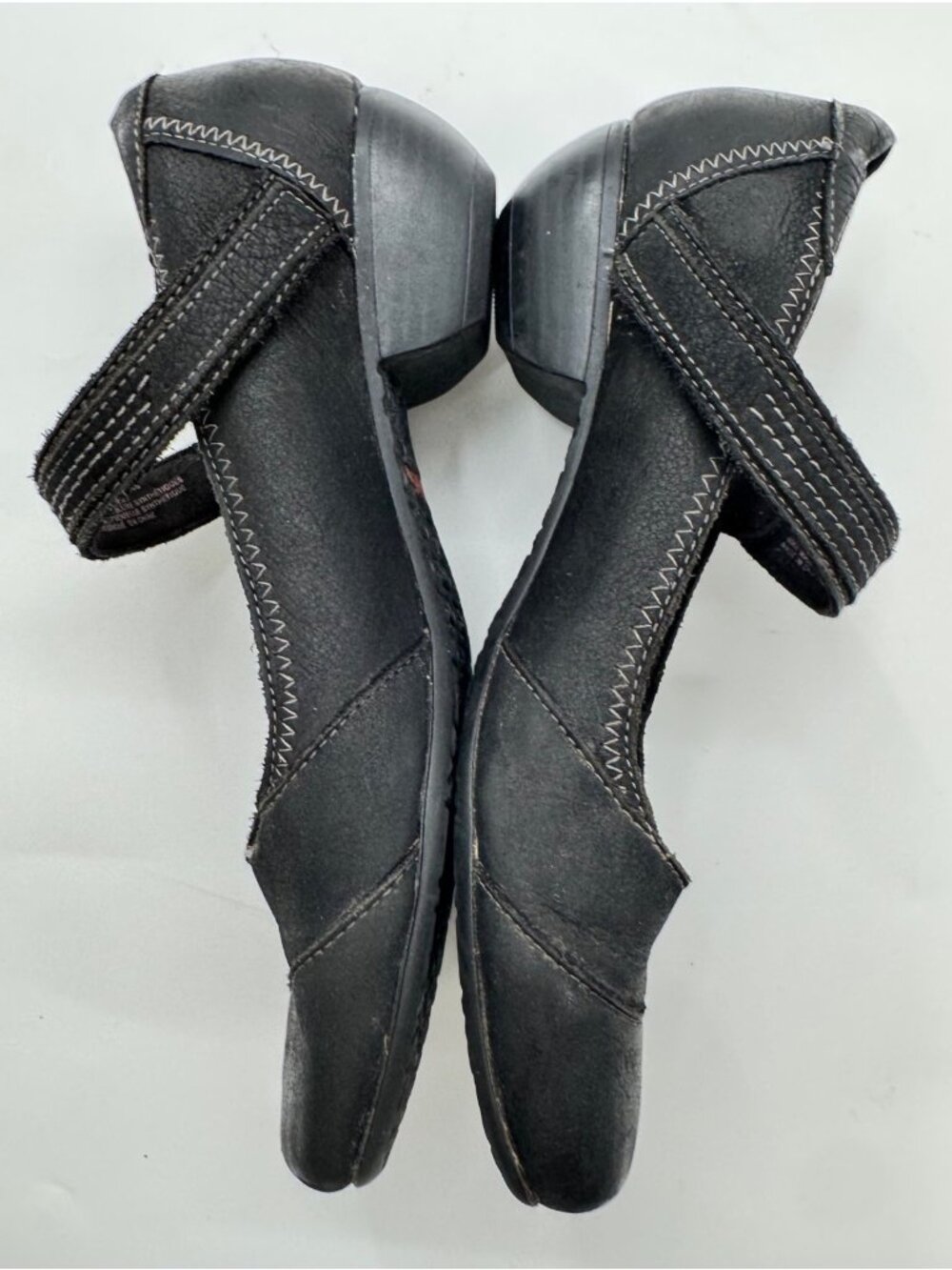 Taos Black Leather Virtue Mary Jane Shoes Womens Size 7 US / 38 EU With Adjustab - Picture 3 of 11